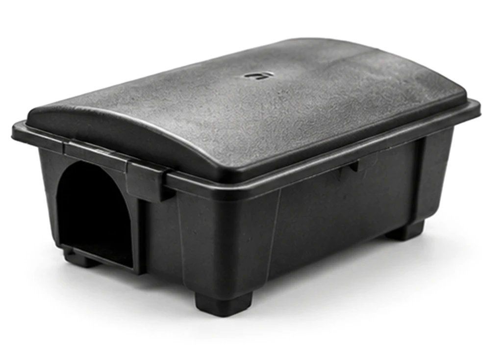 A tamper-resistant rodent bait station